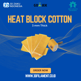 Reprap Heat Block Cotton 3 mm Thick